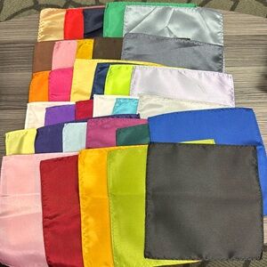 33 assorted colors pocket squares for men all new in excellent condition